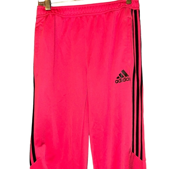 𝅺Adidas trio 17 pink/black track pants kids youth size 16 XL girls - Picture 3 of 4